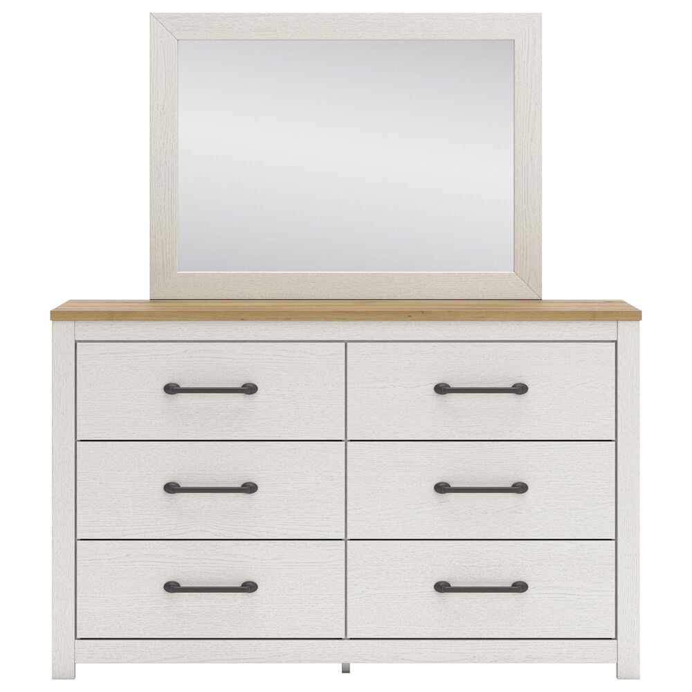 Ashley LInnocreek 3-Piece Full Bedroom Set in White and Warm Brown, , large