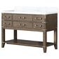 Lexora Home Norwalk 48" Single Bathroom Vanity in Grey Oak with White Carrara Marble Top  and Rectangle Sink, , large