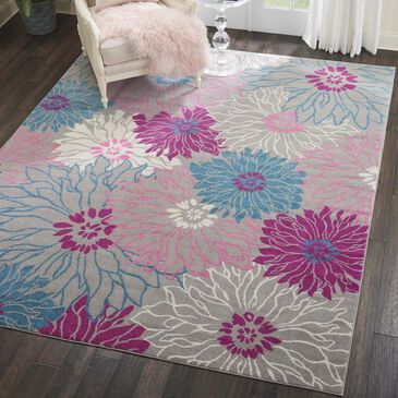 Nourison Passion PSN17 5"3" x 7"3" Grey Area Rug, , large