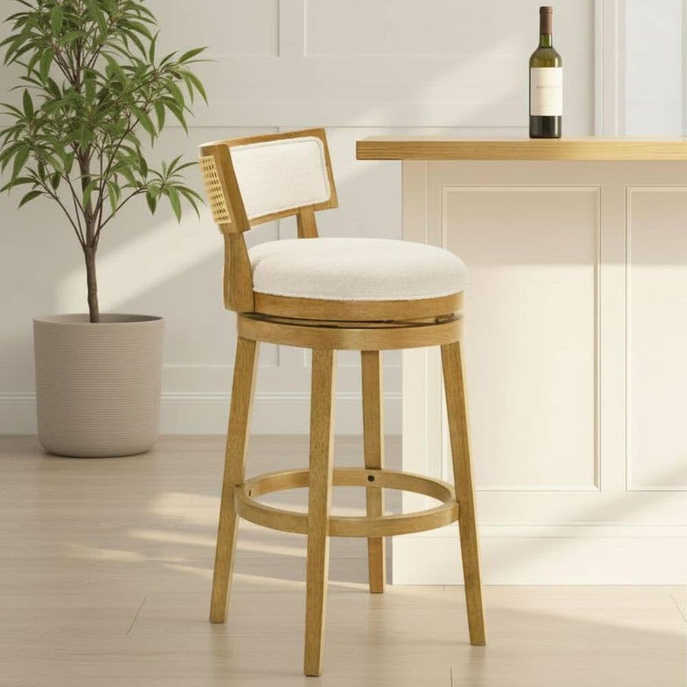 Armen Living Noely Bar Height Stool in Amber Glow, , large