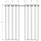 Monarch Specialties 52" x 95" Curtain Panel in Light Grey (Set of 2), , large