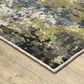 Oriental Weavers Caravan Abstract Painted 7"10" x 10"10" Grey and Green Area Rug, , large
