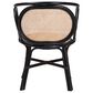 Baxton Studio Palesa Arm Chair in Black and Natural Brown, , large