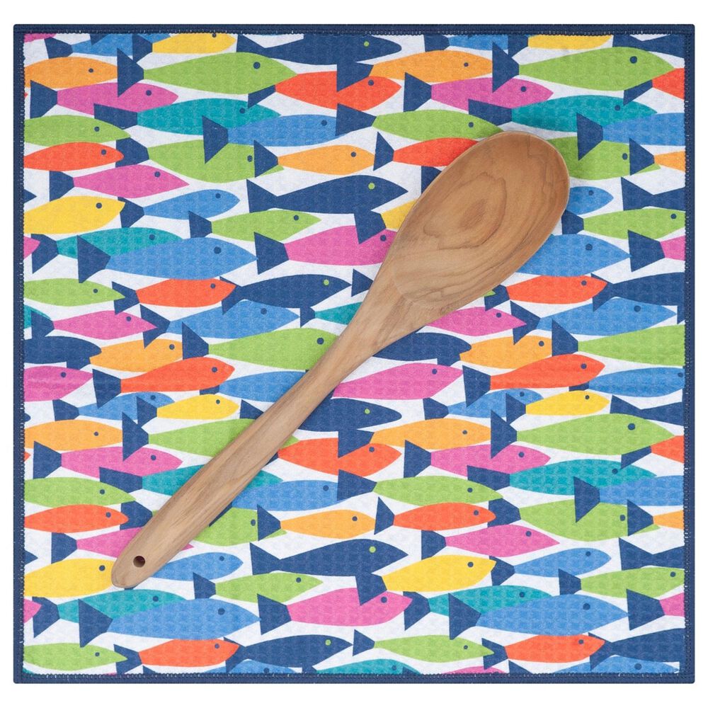 Once Again Home Fish Mighty Reversible Mini Towel in Multicolor &#40;Set of 3&#41;, , large