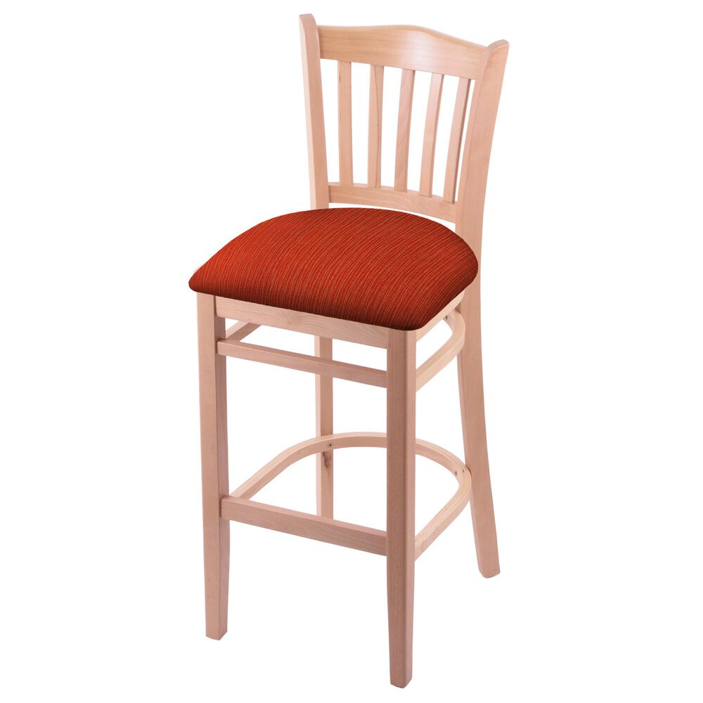 Holland Bar Stool 3120 30" Bar Stool with Natural Finish and Graph Poppy Seat, , large