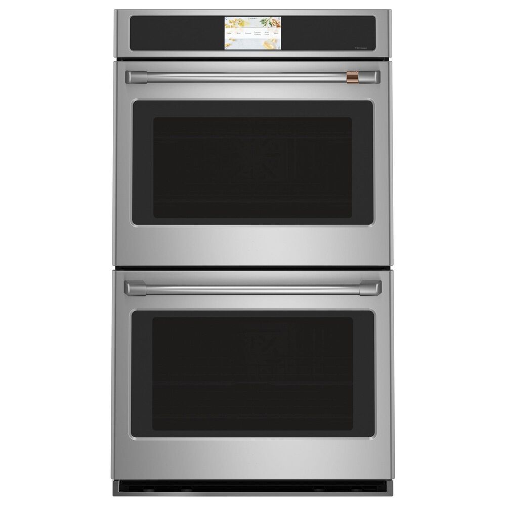Cafe 2-Piece Kitchen Package with 30" Smart Built-In Convection Double Wall Oven and 36" Electric Cooktop in Stainless Steel, , large