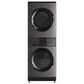 Electrolux 4.5 Cu. Ft. Front Load Washer and 8 Cu. Ft. Electric Dryer Stack Laundry with Denim Blue Cordless Vacuum in Titanium, , large