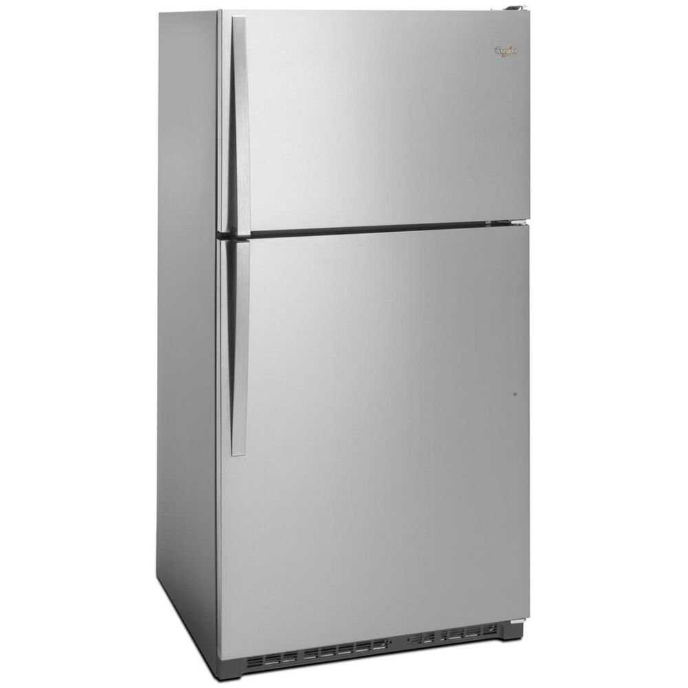 Whirlpool 20.5 Cu. Ft. Top-Freezer Refrigerator in Monochromatic Stainless Steel, , large