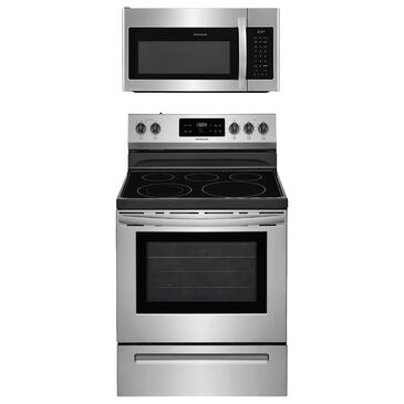 Frigidaire 2-Piece Kitchen Package with 30"" Electric Range and Microwave in Stainless Steel, , large