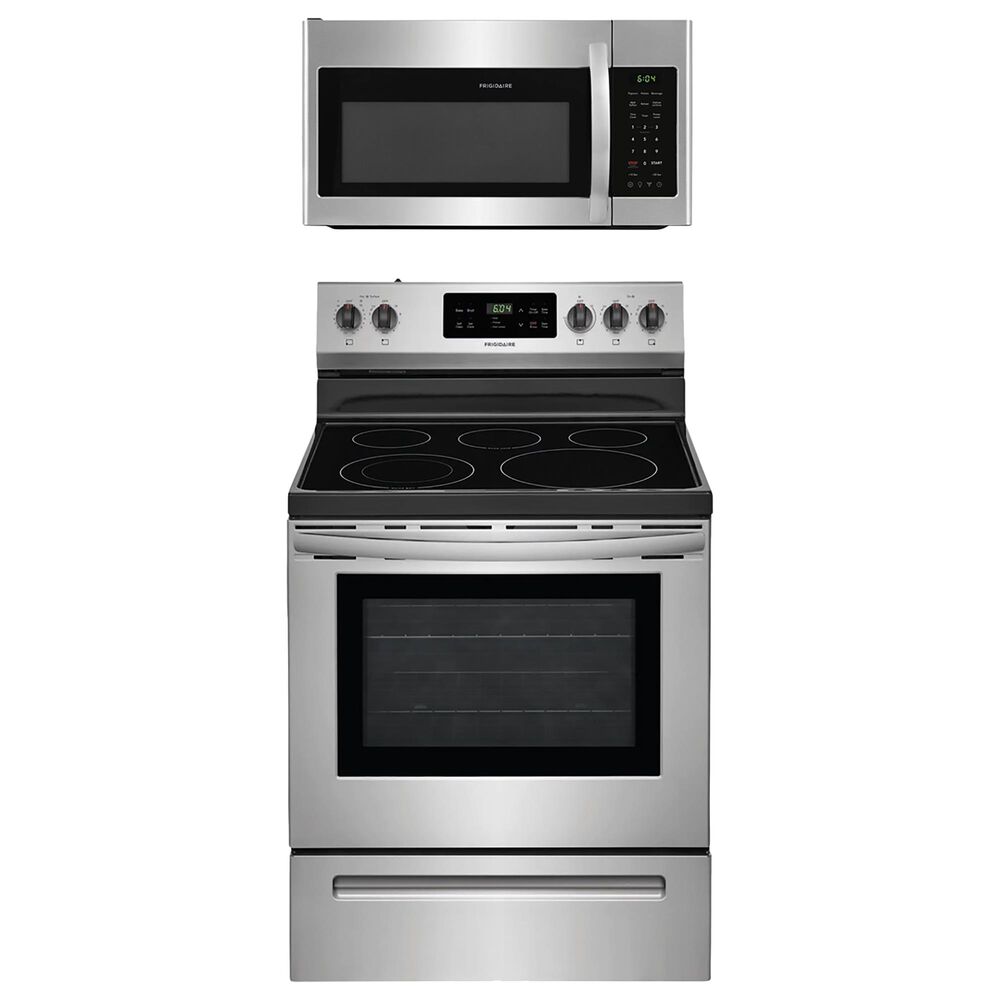 Frigidaire 2-Piece Kitchen Package with 30"" Electric Range and Microwave in Stainless Steel, , large