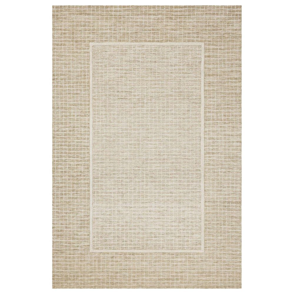 Chris Loves Julia x Loloi Briggs 5" x 7"6" Wheat and Ivory Area Rug, , large