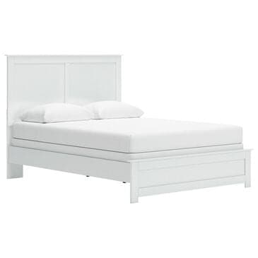 Ashley Bostwick Shoals Queen Panel Bed in White, , large