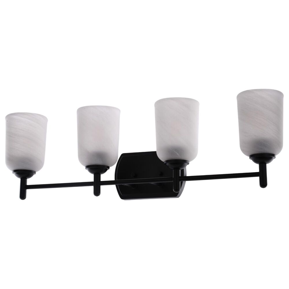 Vaxcel Laurelhurst 4-Light Bathroom Vanity in Matte Black, , large
