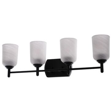 Vaxcel Laurelhurst 4-Light Bathroom Vanity in Matte Black, , large