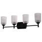 Vaxcel Laurelhurst 4-Light Bathroom Vanity in Matte Black, , large