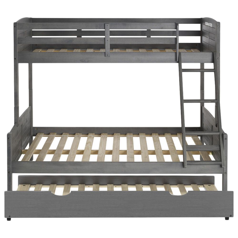 Forest Grove Louver Twin over Full Bunkbed with Trundle in Antique Grey, , large