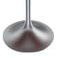 Leisuremod LeisureMod Verve Collection 48 Round Dining Table, Brushed Chrome Base with Dark Maple MDF Top, , large