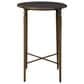 Timeless Designs Evry Side Table in Dark Slate Gray and Antique Brass, , large