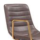 Zuo Modern Eric Office Chair in Brown and Gold, , large