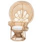 Baxton Studio Ediva Patio Accent Chair with Natural Brown Rattan in White, , large