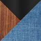Lumisource Vintage Mod Office Chair with Blue Cushion in Walnut and Black, , large