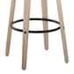 LumiSource Toriano Swivel Bar Stool with Cream Fabric Upholstery in Whitewashed and Black (Set of 2), , large