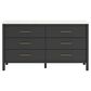 Ashley Cadmori 6-Drawer Dresser in Matte Black and White, , large