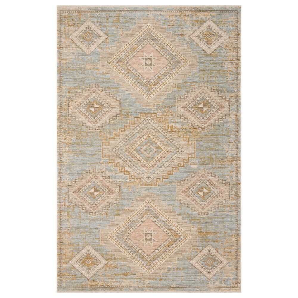 Loloi Elora Sky and Multicolor 6"3" x 9"6" Area Rug, , large