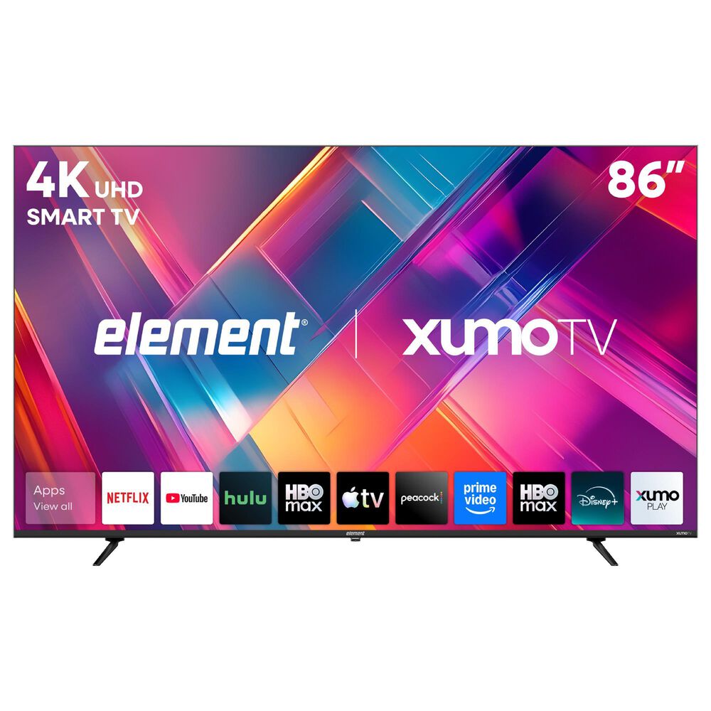 Element 86" 4K UHD HDR Xumo - Smart TV with 2.1 Channel Soundbar System in Black, , large