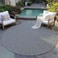 Dalyn Rug Company Hinton 4" Round Black Indoor/Outdoor Area Rug, , large