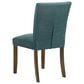 Coaster Cantley Side Chair with Teal Blue Cushion in Rich Brown, , large