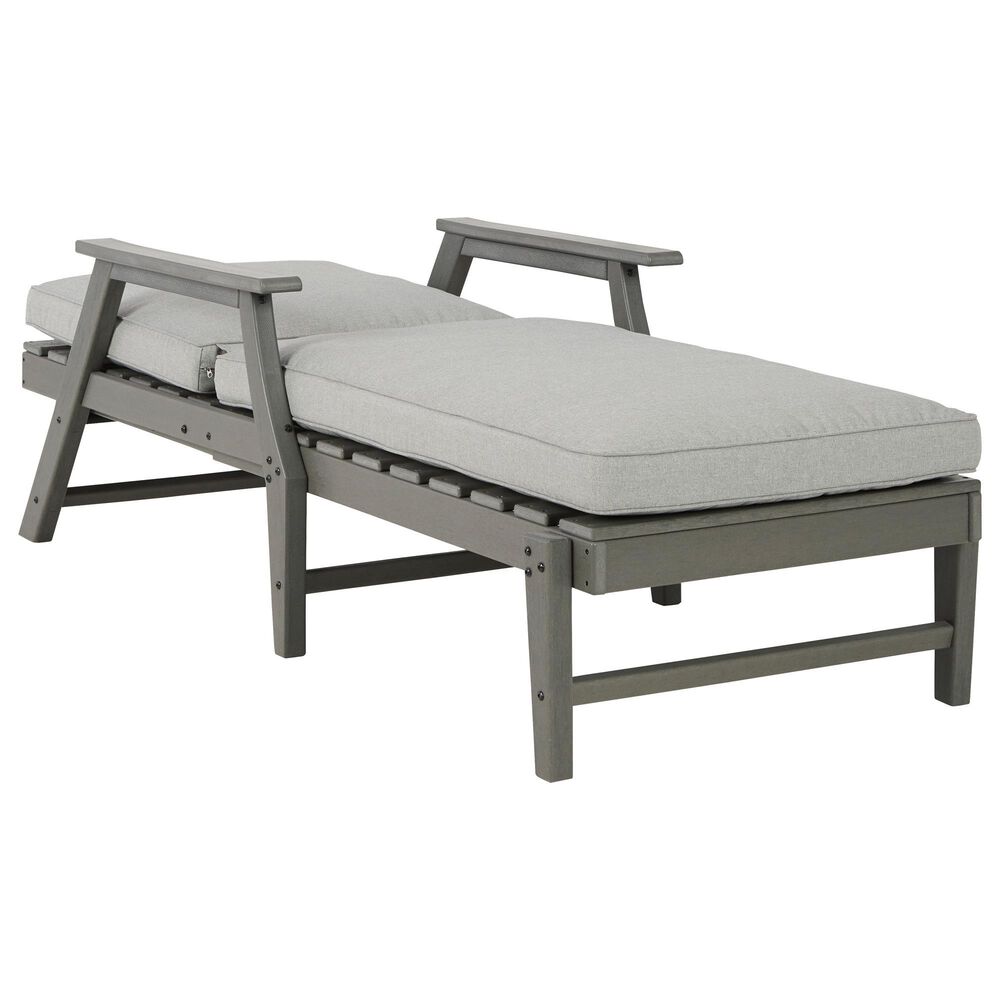 Ashley Visola Chaise Lounge with Cushion in Gray, , large
