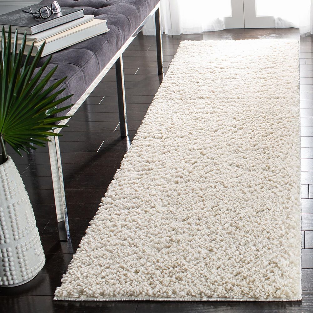 Safavieh August Shag 2&#39;3&quot; x 8&#39; Ivory Runner, , large