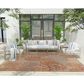 Nourison Garden Oasis Nautical Coral 9" x 12" Indoor/Outdoor Area Rug, , large