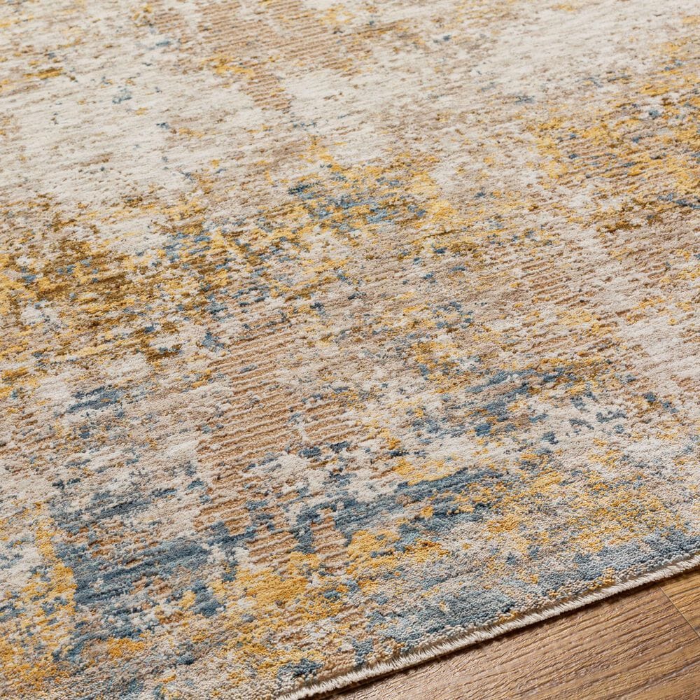 Surya Reina Cream, Light Gray, Light Brown, Tan, Denim and Mustard 7&#39;10&quot; x 10&#39;2&quot; Area Rug, , large