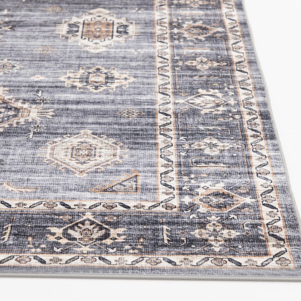 Central Oriental Rugease Raquel Light Gray and Beige 5' x 7' Area Rug, , large
