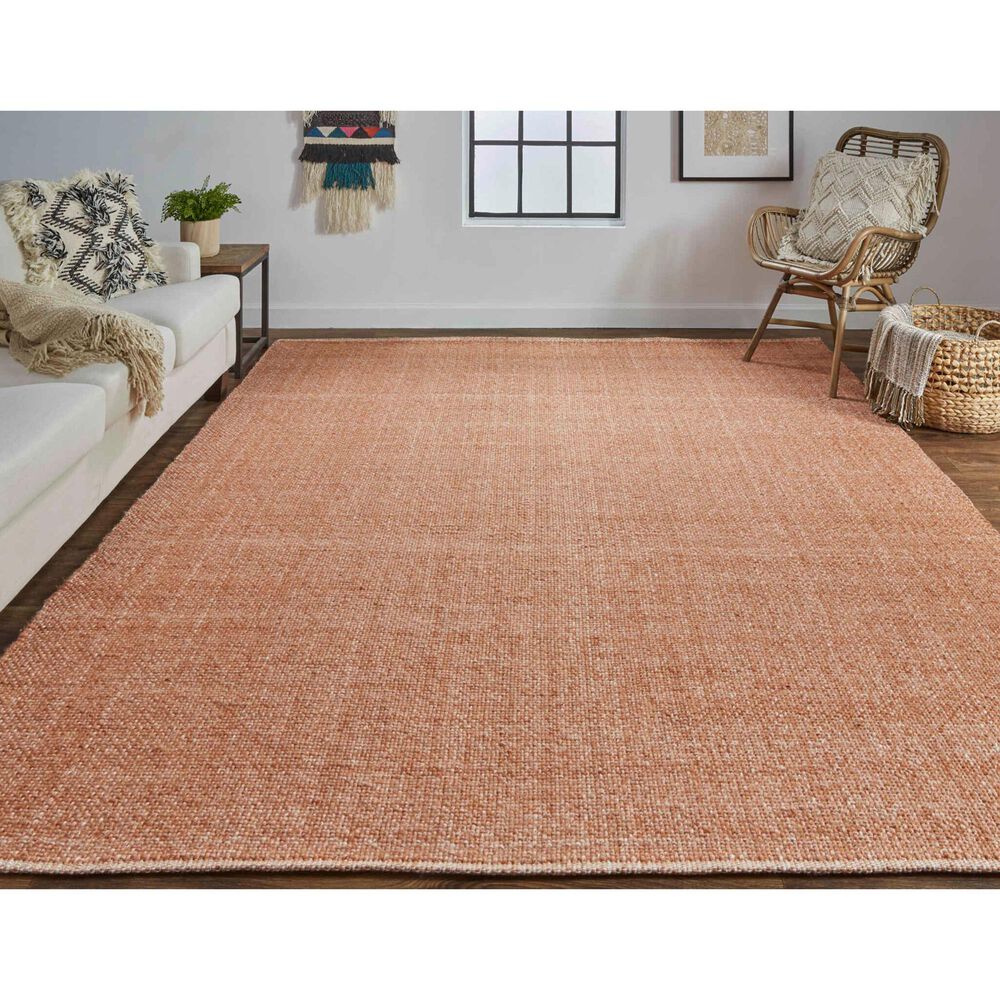 Feizy Naples 5&#39; x 8&#39; Orange Indoor/Outdoor Area Rug, , large