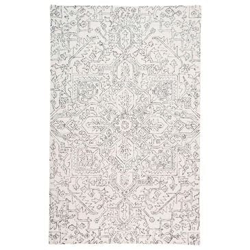 Feizy Belfort 9" x 12" Ivory and Charcoal Area Rug, , large