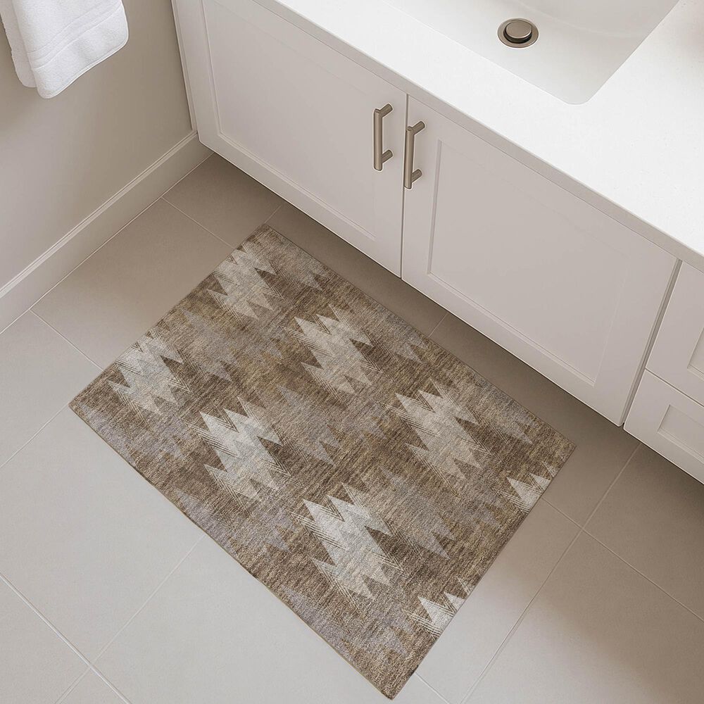 Dalyn Rug Company Soft Essentials Chevron Mocha 2'6" x 3'10" Area Rug, , large