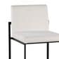 Lumisource Fuji High Back Counter Stool with White Velvet Cushion in Black (Set of 2), , large