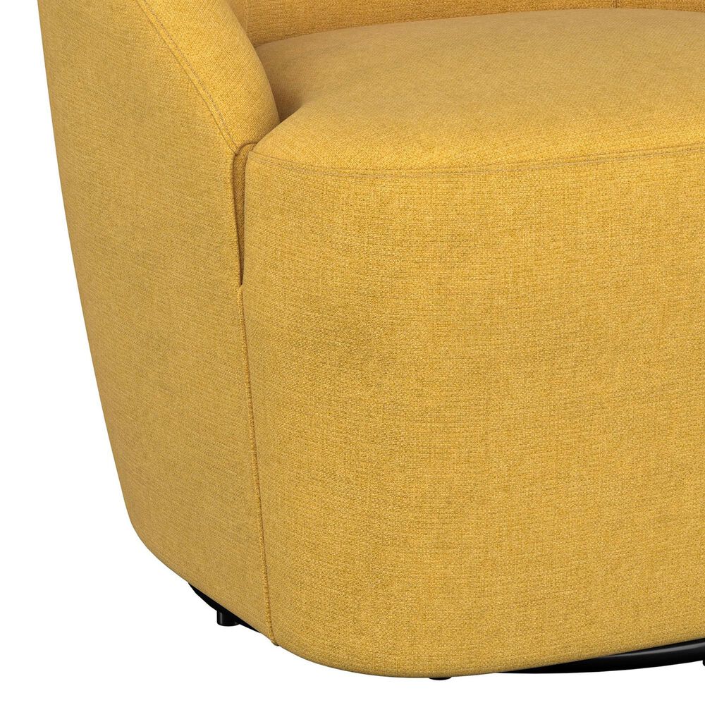 Coaster Leon Swivel Chair in Mustard Yellow, , large