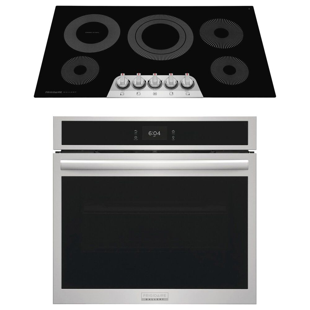 Frigidaire Gallery 2-Piece Kitchen Package with 30" Single Electric Wall Oven and 36" Electric Cooktop in Stainless Steel, , large