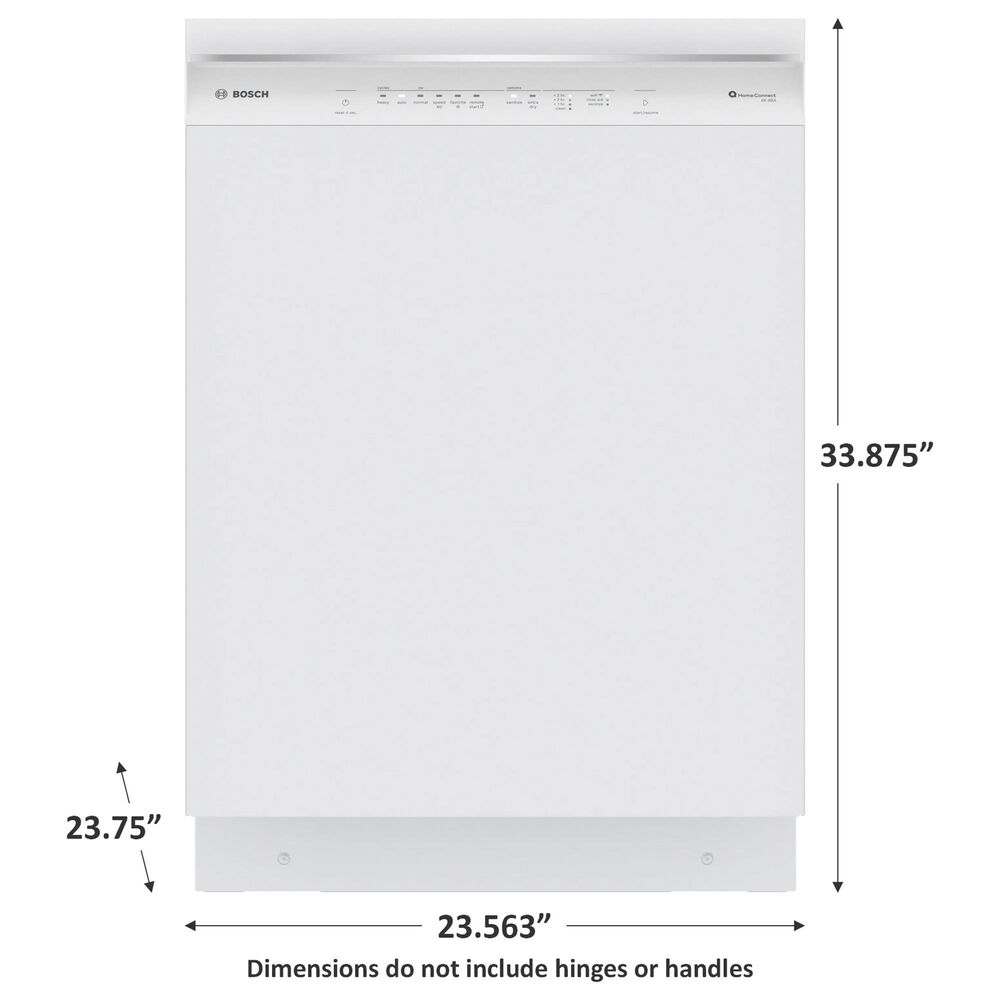 Bosch 300 Series 24&#39;&#39; Built-In Recessed Handle Dishwasher with 8 Wash Cycles in White, , large