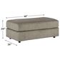 Ashley Soletren Oversized Ottoman in Ash, , large