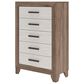 Ashley Sharnari 5-Drawer Chest in Antique White and Gray Brown, , large