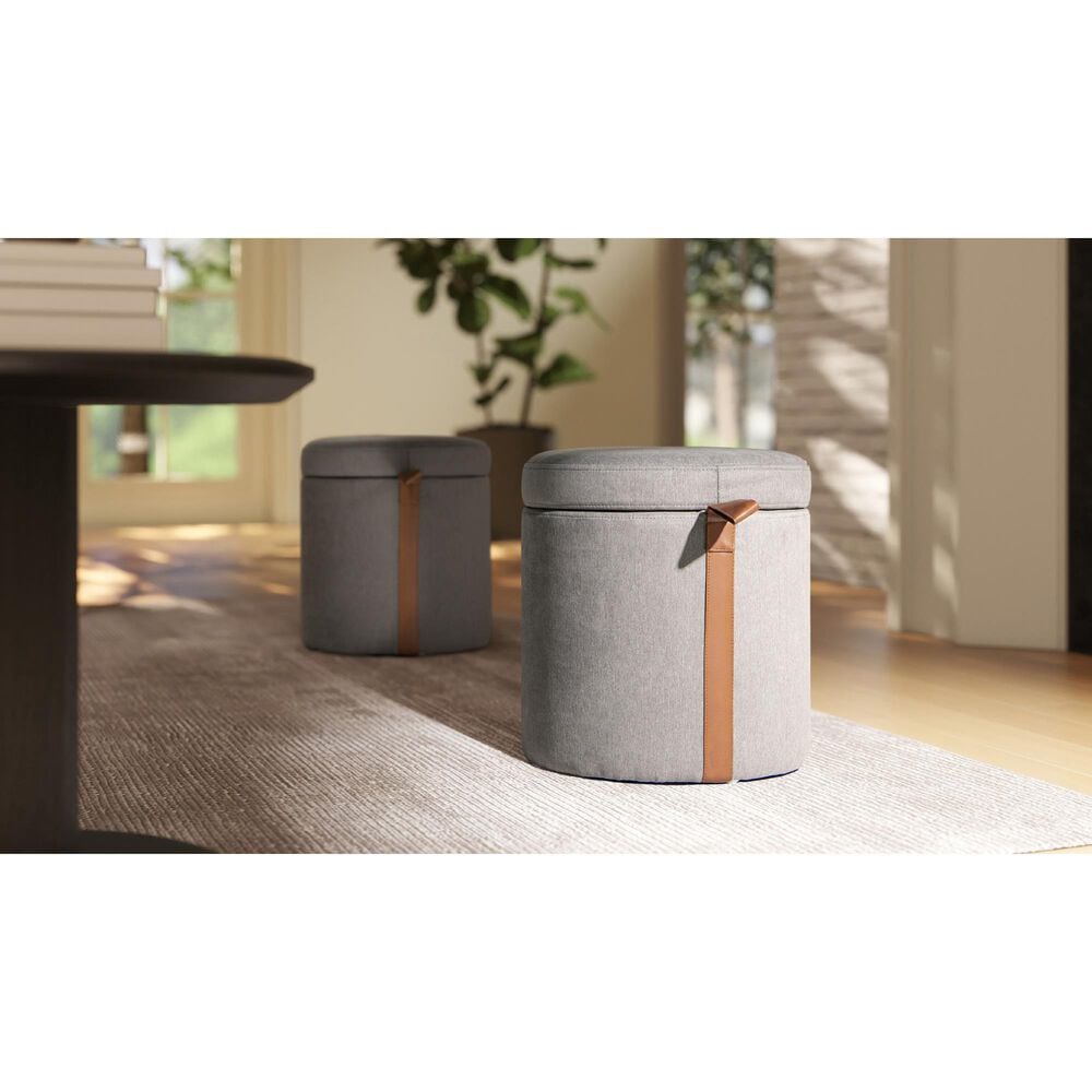 Jennifer Taylor Home Brandy Ottoman with Storage in Uptown Gray, , large