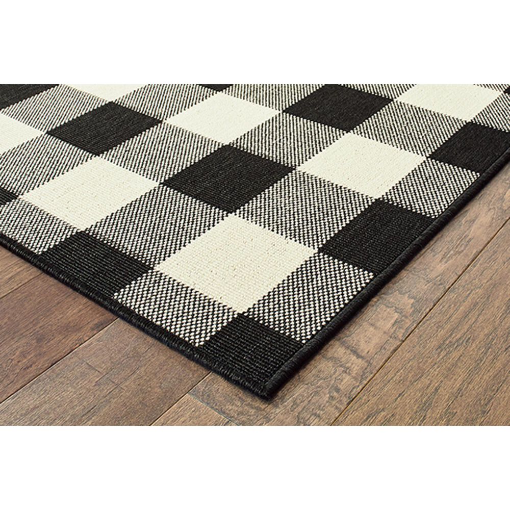 Oriental Weavers Marina 1932K 2&#39;5&quot; x 4&#39;5&quot; Black and Ivory Area Rug, , large