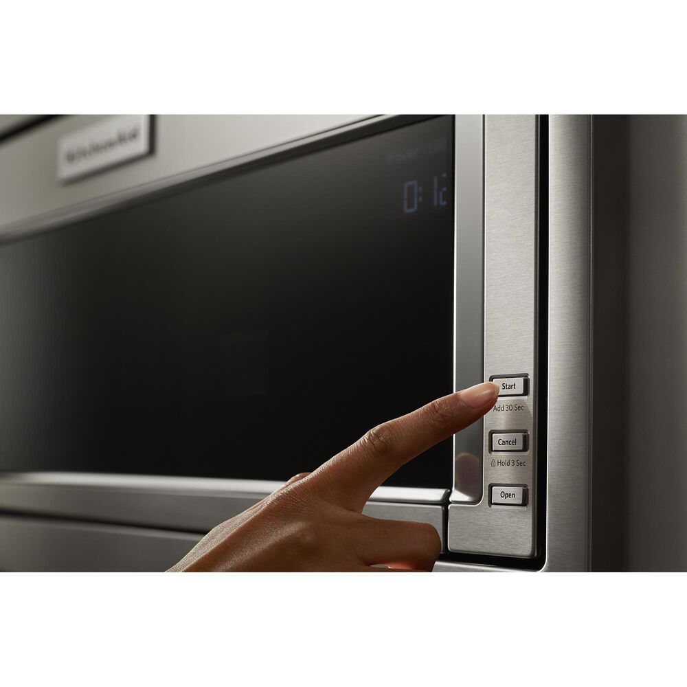 KitchenAid 1000 Watt Built-In Low Profile Microwave with Standard Trim Kit in Stainless Steel, , large
