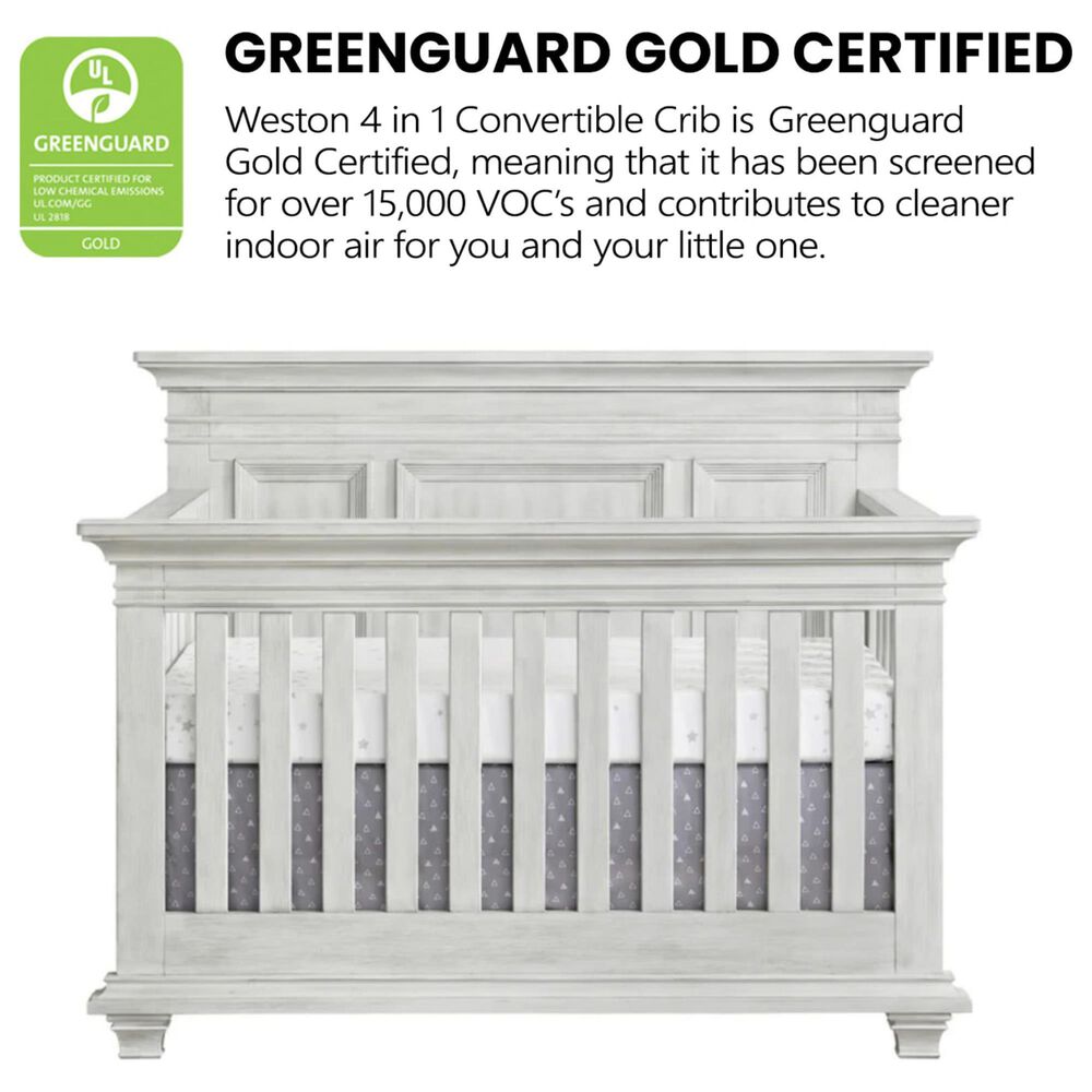 Oxford Baby Weston 2-Piece Crib and Dresser Nursery Set in Vintage White, , large