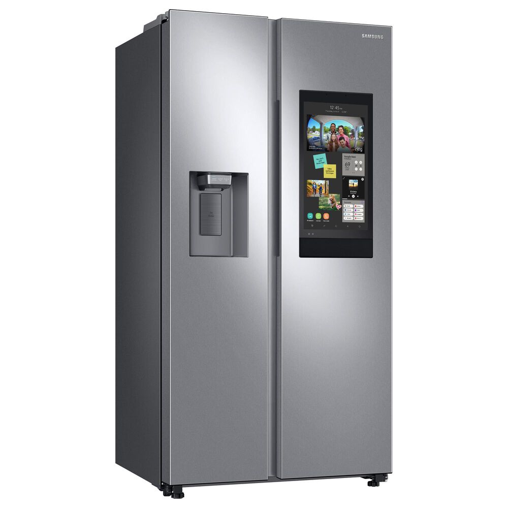 Samsung 22 Cu. Ft. Side by Side Refrigerator with Touch Screen Family Hub in Stainless Steel, , large